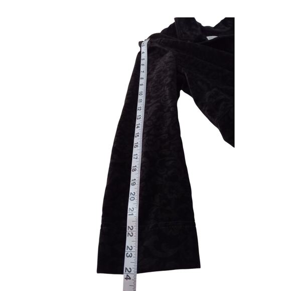 Y2K Velvet Gothic Punk Victorian Style Jacket L Dark Academia Gathers Art Peplum - Picture 5 of 12